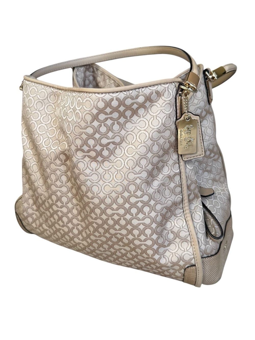 Coach Madison Op Optic Art Pearlescent Small Phoebe 27843 $298 LI/Khaki - Picture 2 of 16